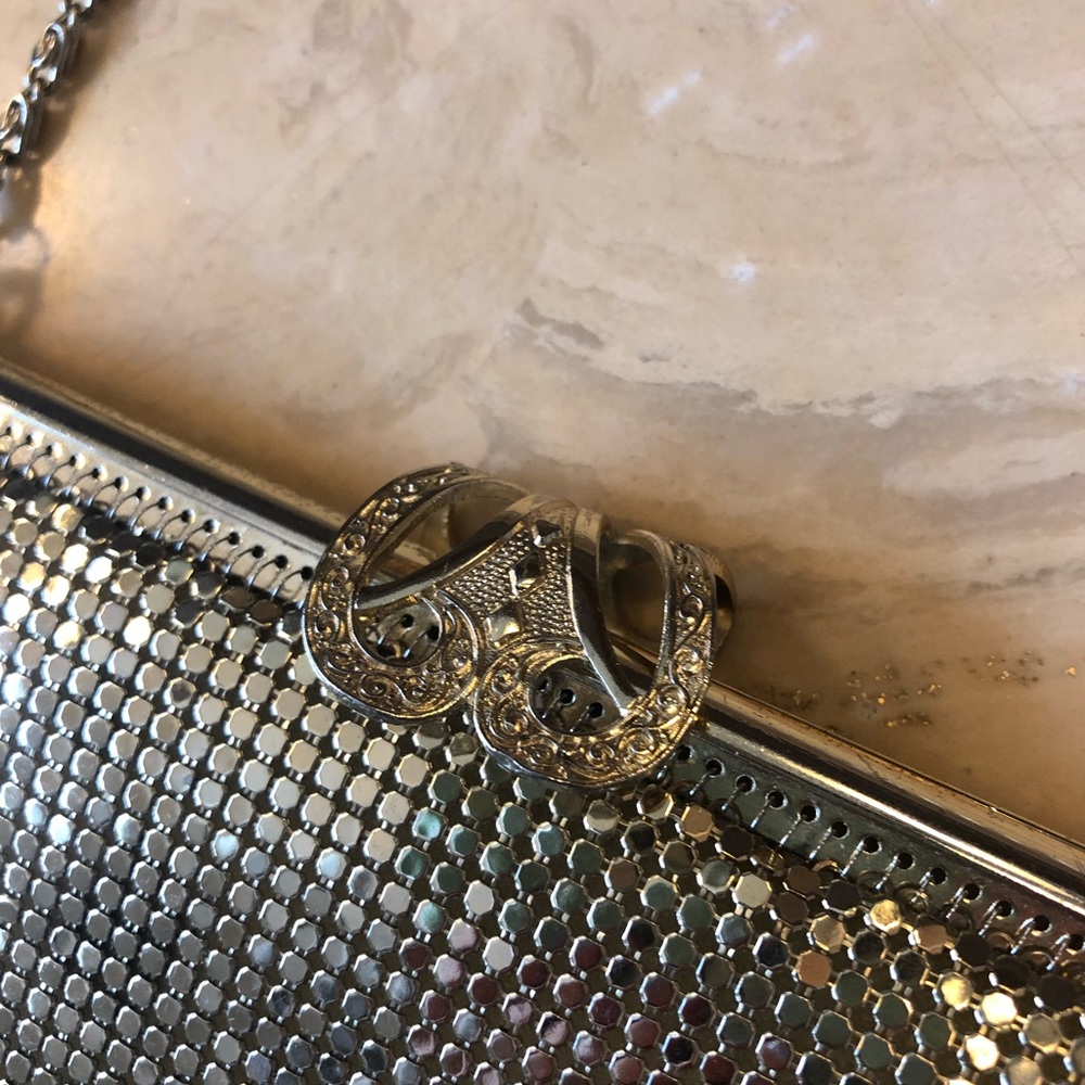 VINTAGE gold mesh chain crossbody bag purse - Picture 7 of 7